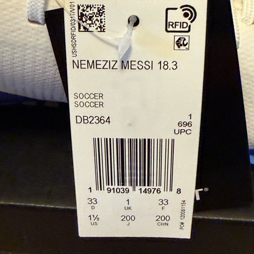 ADIDAS youth Nemeziz Messi 18.3 FG White and Blue Soccer Cleats - Picture 16 of 16